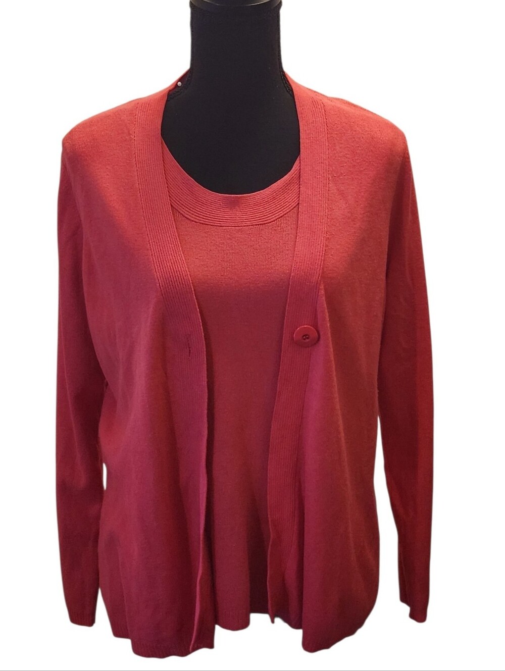 Charter Club Women's Coral Two-Piece Sweater Set